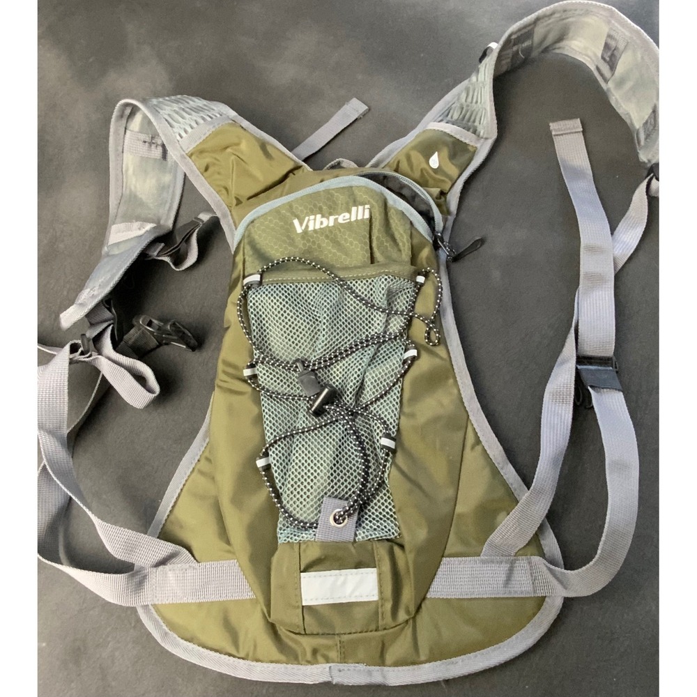 Vibrelli Hydration Pack Olive Green Running Hiking Cycling Backpack Lightweight